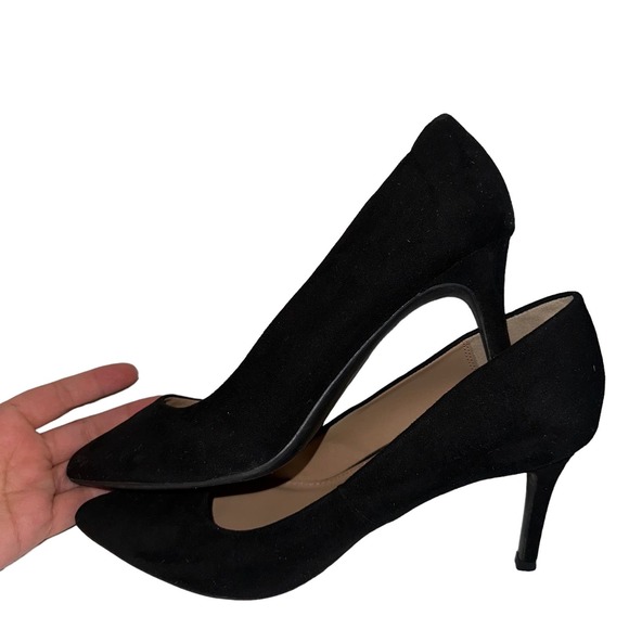 A New Day Black Pointed Toe Heels Size 9 - Picture 3 of 8